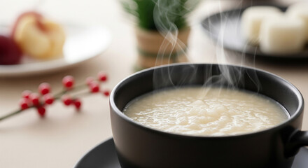 甘酒とコピースペース（あまざけ・お正月の食文化）