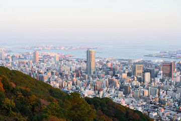Obraz premium 錨山から見る神戸の夕景