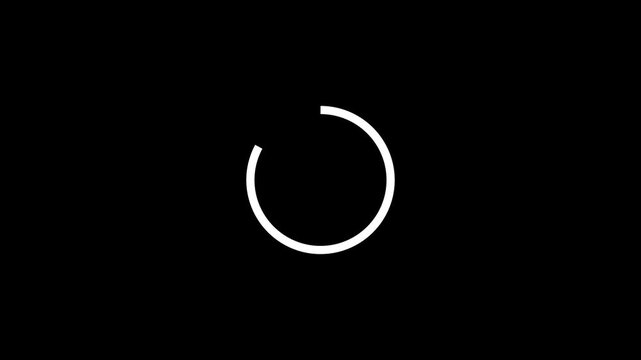 no parking rad color arrow and the circle animation video on black background
