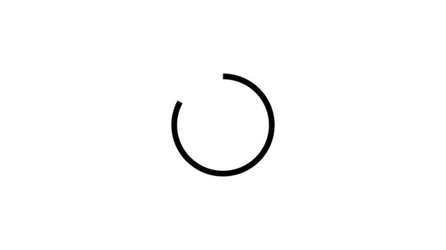 no parking rad color arrow and the circle animation video on white background