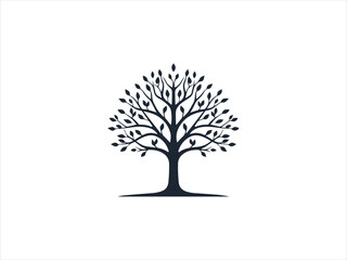 Family Tree Silhouette Concept Vector