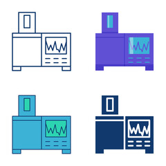 Gas chromatograph icon set