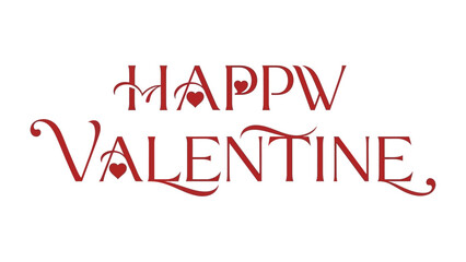 A Valentine's Day Greeting: A stylized text art piece, the message Happy Valentine written in a charming script font, adorned with heart symbols.
