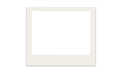 Single vintage polaroid style photo frame with wide bottom margin on transparent background for nostalgic photography presentation and creative scrapbook design