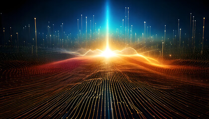 abstract background with binary code