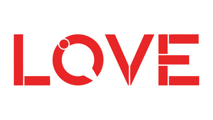 Love Typography: Simple red-colored typography with love written on it that depicts love in graphic form © Jannat
