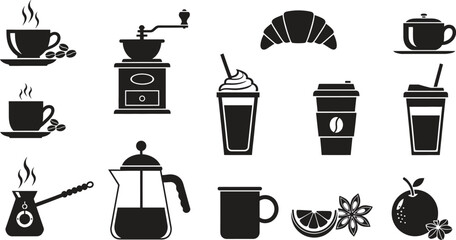 Coffee and Breakfast Icons Set
