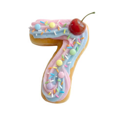 Sweet Swirls: Pastel Donut Number Series 0-9