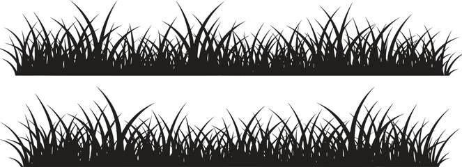 Grass Silhouette Border Design