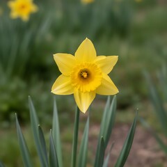 yellow daffodils in spring