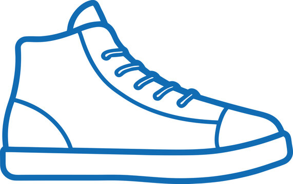 high-top sneaker icon for youth fashion, urban footwear and casual style