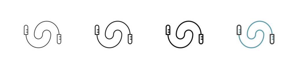 Outline style Jump Rope icon set.  Available various sizes