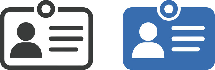 ID Badge Icon Set &ndash; Symbols of Identity, Access, and User Profiles