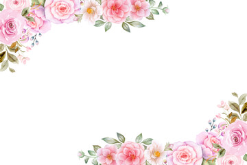 Flower watercolor gardren for wedding, birthday, card, background, invitation, wallpaper, sticker, decoration etc.