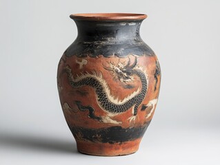 A vase or jar with a dragon design, made in China long ago, was found in Kebumen, Indonesia in September 2023.
