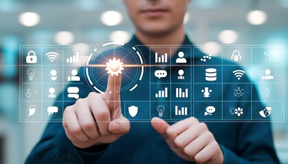 Interactive digital interface display