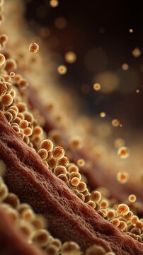 Microscopic World: An artistic rendering of a cellular structure, showcasing intricate details and biological marvels. 