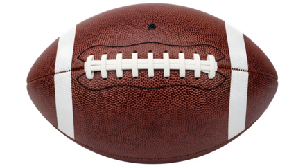 American football isolated view detailed texture sport equipment on transparent background isolated on transparent background