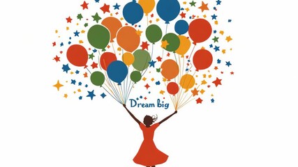 selective focus dream big ambition and vision concept