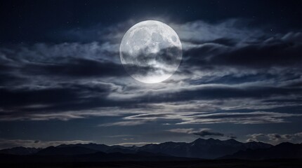 moon over the clouds