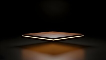 A floating wooden board with a sleek design