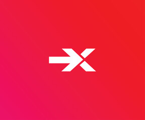Letter X Rising Arrow Success Logo for Financial Growth