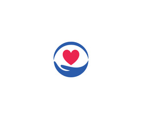 Love and Care Heart Logo Design