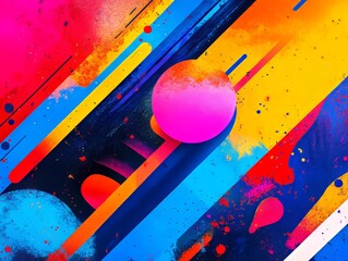 Bright and vibrant design with no clear shapes.
