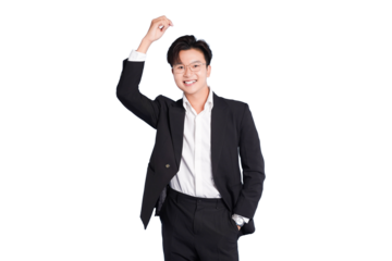 Confident Professional in a Stylish Suit: A sharp, confident individual, radiating success and approachability, strikes a pose, embodying a dynamic business persona. 