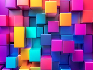 Colorful and abstract 3D background, perfect for wallpaper.
