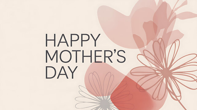 Happy Mother's Day greeting with elegant floral design