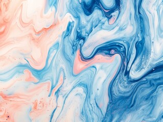 Colorful ink swirls in water. It looks like dreamy waves with blue and pink mixing together. A pretty, abstract background.
