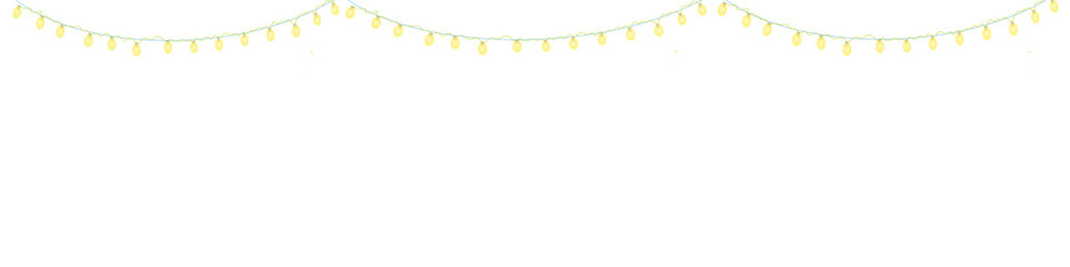 Obraz premium Beautiful yellow colour string lights effect for weeding party.
