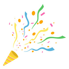 華やかに放たれたパーティークラッカー