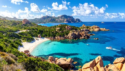 Fototapeta premium Stunning Mediterranean Beach Landscape.