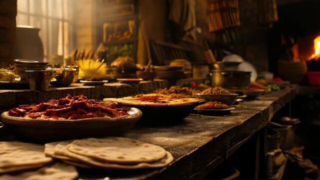 A feast of culinary delights ready for serving.