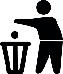 Black vector illustration of a man and woman silhouette icon and business person stick figure symbol cleaner 