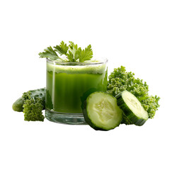 Refreshing green juice for health and wellness, a vibrant blend of cucumber and greens, the perfect detox drink for a modern, healthy lifestyle