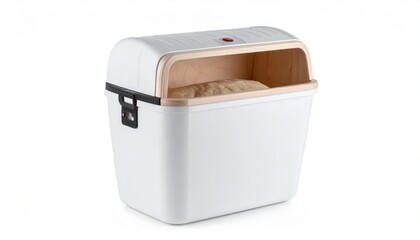 A high-resolution overhead shot of a diverse business team collaborating on a digital project around a modern wooden office desk