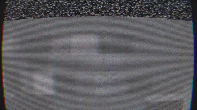 Classic VHS interference effect with rolling static, scanline artifacts and signal dropouts, analog tape aesthetic, vintage video overlay, seamless