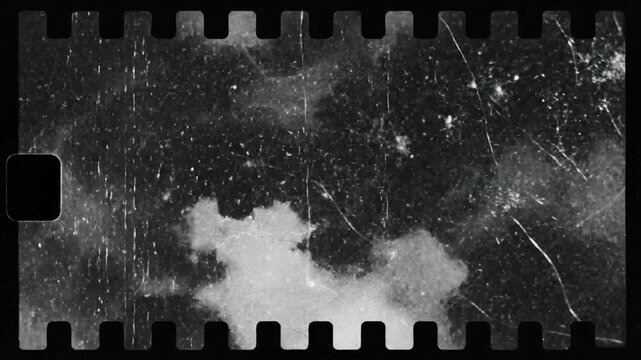 Old film damage overlay with drifting dust particles, hair fibers and vertical scratches, subtle grain texture, low noise saturation, seamless 4K tape loop for cinematic blending and compositing