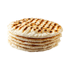 Delicious grilled flatbread stack ready to top with flavorful fillings, perfect for wraps, pitas, or Mediterranean appetizers at your restaurant or cafe