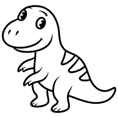 tyrannosaurus animal character vector icon 