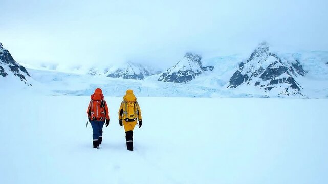 Arctic Explorers On The Frozen Plains 