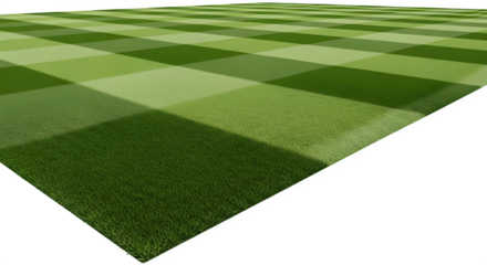 Realistic green checkerboard pattern texture isolated on transparent background