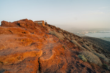 Obraz premium Path to Red Mountain Montana Roja, El Medano, Tenerife