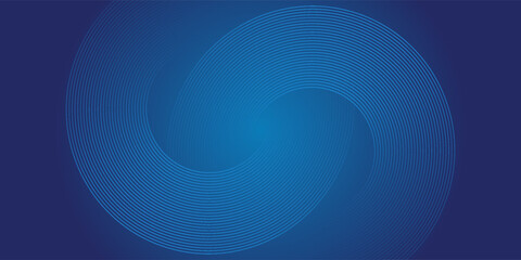 Dark blue abstract vector background with bright and elegant glowing circle lines stacked together, 3D cover of business presentation banner or night party. modern