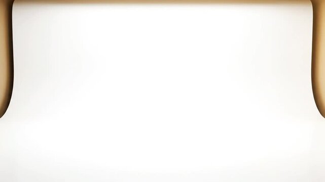 Blank white screen with brown border for presentations or designs. empty space product mockup background - Powered by Adobe