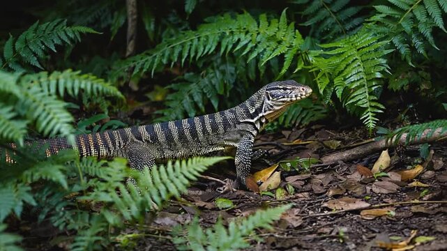 australian lace monitor lizard wildlife video