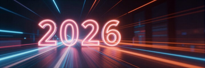 2026 neon light effect background